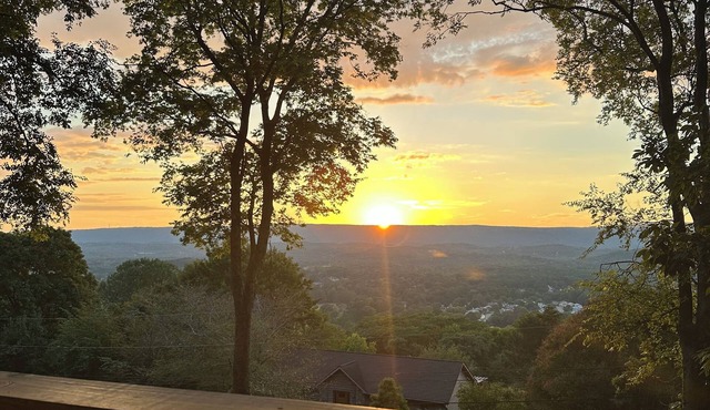The VIEW ! Beautiful house on Big Ridge with spectacular view from front porch!