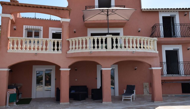 THE VILLA COCAROM IN ST AYGULF WITH VIEW ON BAY OF ST RAPHAEL