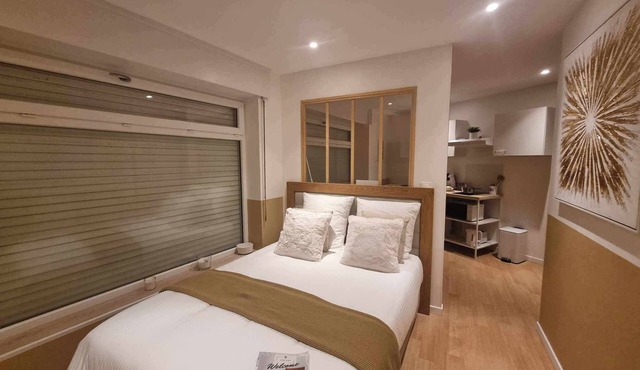 The White cosy, maxi studio in the city center, 1 km from the train station, tourism/business