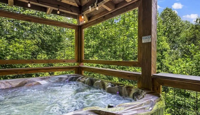 Theater Cabin with Hot Tub and Fire Pit, Sleeps 8
