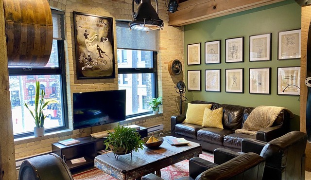 theLOFTonJAMES, Historic Exchange District, Exposed Brick & Beams, High Ceilings
