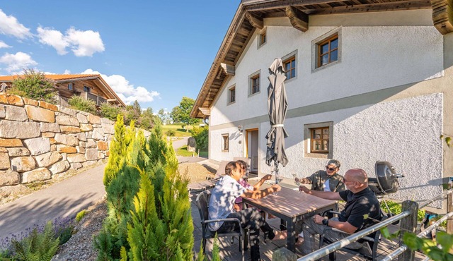 This 75 square meter vacation apartment on a country estate on the Dreisesselberg in the Bavarian Forest is your perfect retreat. 2 bedrooms, 1 living room, 1 fully equipped kitchen and a bathroom with shower/WC ensure relaxation. The large granite. in Breitenberg