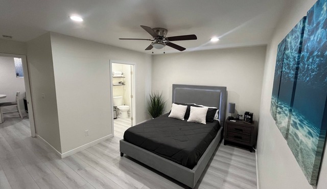 This basement apartment has its own private entrance. Near downtown Long Beach