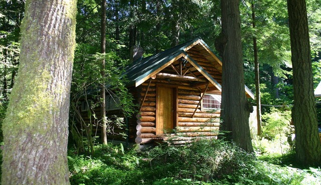 This historic log cabin is adjacent to Copper Creek Restaurant just a few miles to Mt. Rainier National Park. Hot tub, full kitchen, gas fireplace, romance!