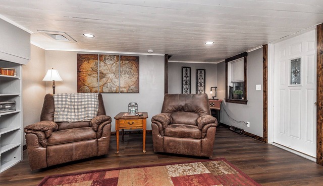 This house is a cozy escape in the rural neighborhood of Leadmine Wisconsin.