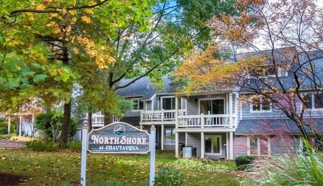 This is a timeshare condominium complex located on the northern end of Chautauqua Institution at 20 Elm Lane.