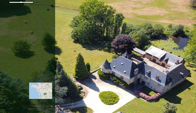 This magnificent, spacious château can accommodate 23 people in 10 rooms.