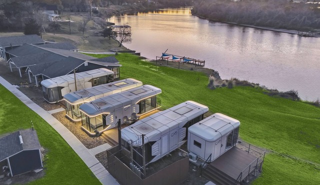 This tiny house is a 1 bedroom(s), 1 bathrooms, located in Highlands, TX.