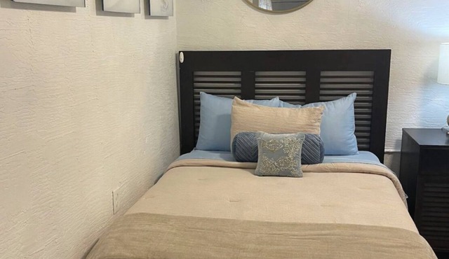 This unit has a separate living room with a pull out sofa for your guest& kiddos