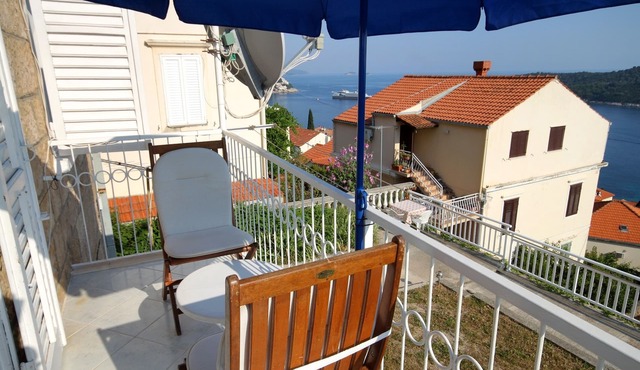 Three bedroom apartment with balcony and sea view Dubrovnik (A-9099-b)