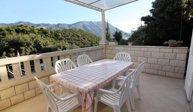 Three bedroom apartment with terrace and sea view Cove Vrbovica, Korčula (A-9225-a)