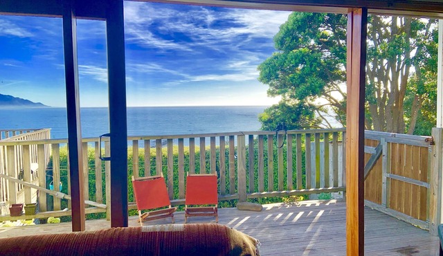 Three bedroom cottage with stunning panoramic views of the sea and mountains.