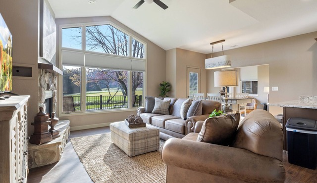 Three-bedroom cottage overlooking 15th fairway at Old Kinderhook golf course!