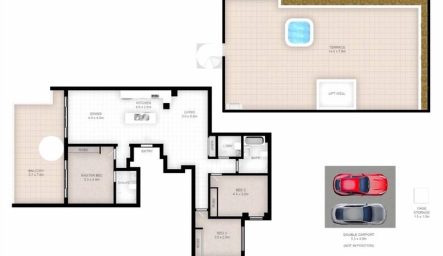 Three bedroom penthouse apartment