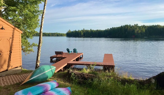 Three Lakes Chain! Lakefront Cabin with Private Dock/Gameroom/Firepit/Kayak/SUP