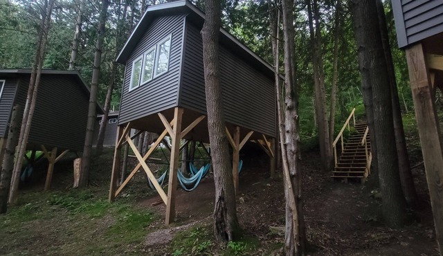 Three Treehouse Cabins in the Bluff Woodlands