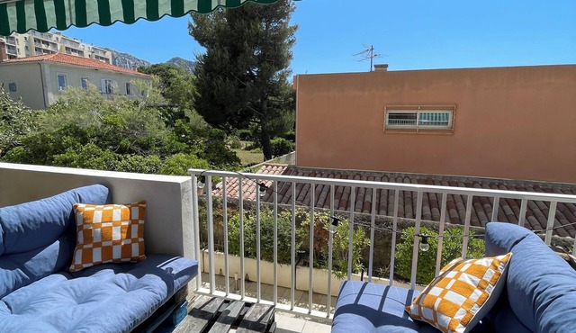 Through duplex with sea view