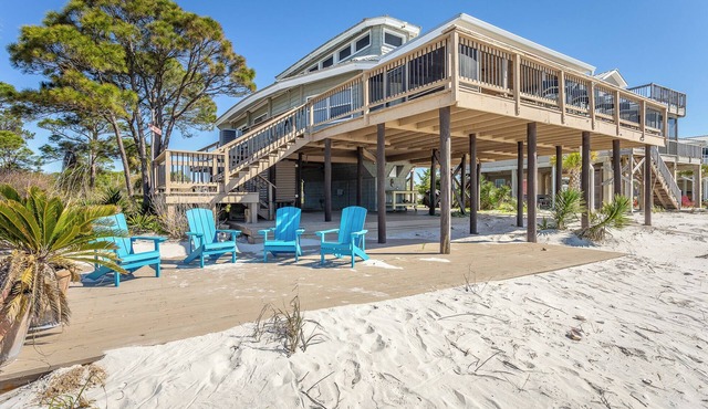 Tiki House is a Unique Beach Front gathering spot for family, friends and PUPs.