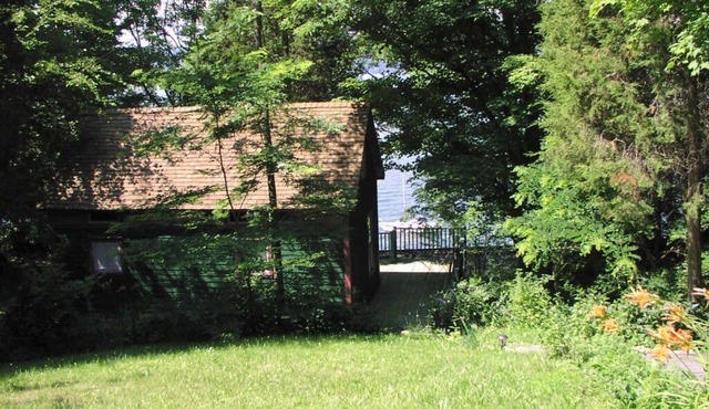 Timber Frame Cabin On Lake