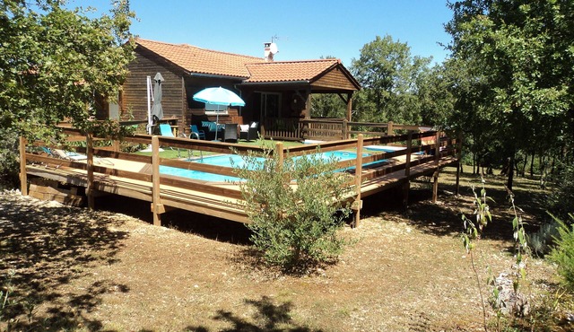 Timber frame house with garden
