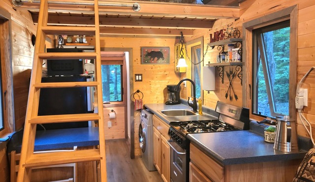 Tiny bungalow secluded in the woods with lake view. Pets accepted!