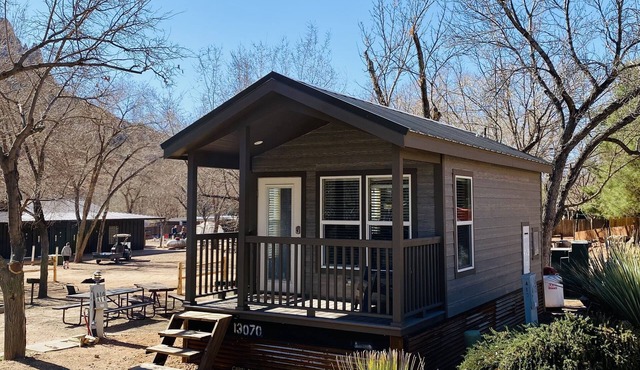 Tiny Cabin at Zion Canyon Campground and Resort. Only .5 mile from Park Entrance