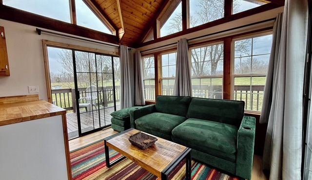Tiny Home Cabin with Hot Tub at The Hills Campground