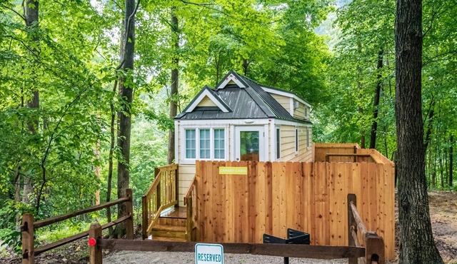 Tiny Home experience with secluded treed 60 acres with trails