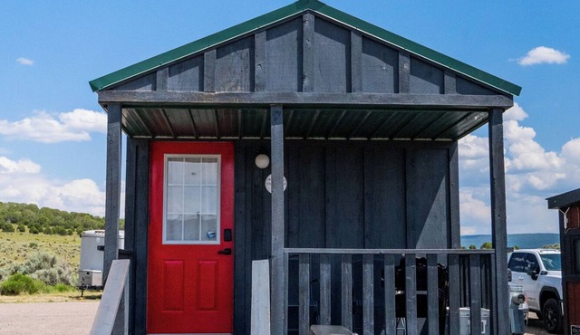 Tiny Home with one Queen bed and a Futon couch. Sleeps: 3