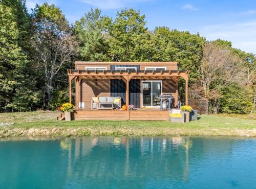 Tiny House On a Tiny Lake Porch at Waters Edge