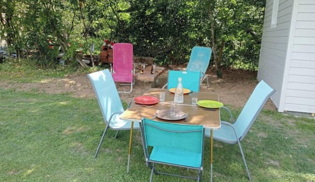 Tiny house under an oak tree