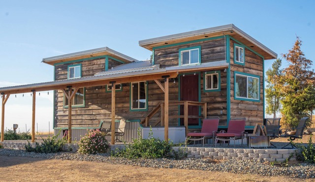 “Tiny Pleasures” in lovely Wheatland with a view of the lake.