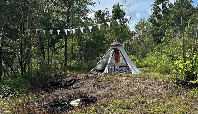 Tipi Tent By The Creek