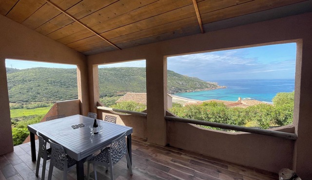 Tizzano Villa with stunning sea views, just steps from the beach.