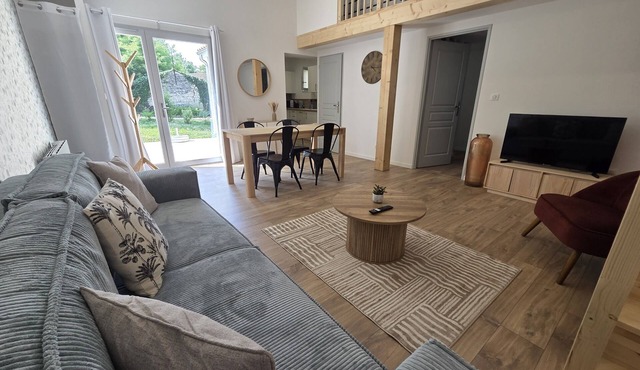 To the sound of water on the stage right