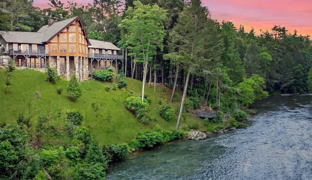 Toccoa Riverside Retreat ~ 45-Acre Estate, Fire Pit, Pool, Sauna, & More!