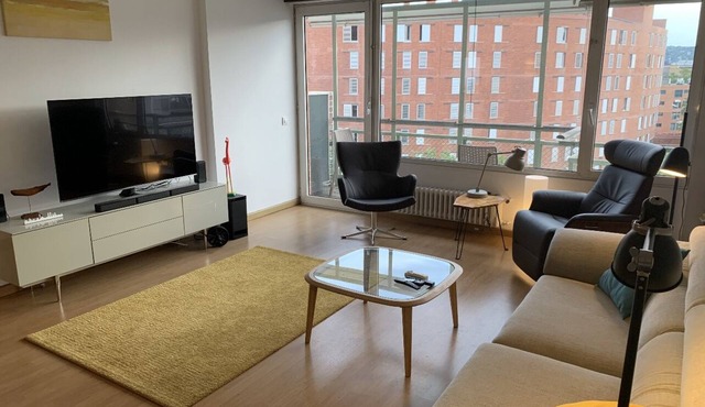 Top floor apartment in front of bogatell beach