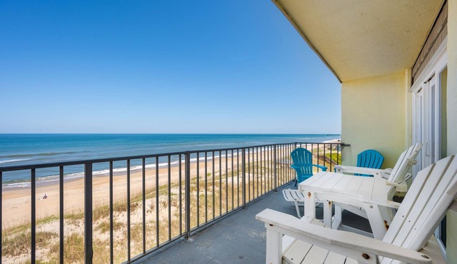 Top Floor OBX Condo with Ocean & Sound Views, Walk-In Shower