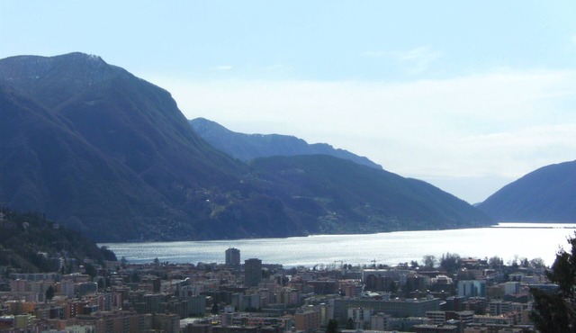 Top lake view of Lake Lugano