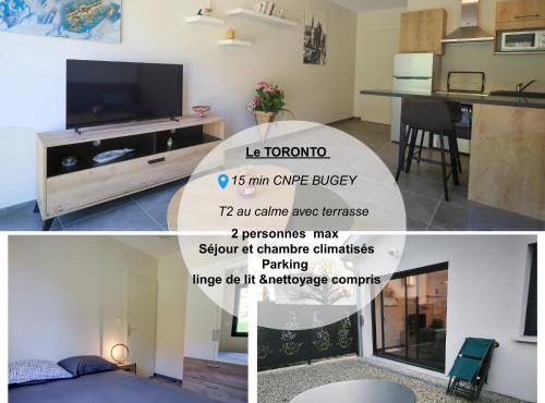 Toronto T2 climatisé avec terrasse et parking proche CNPE BUGEY