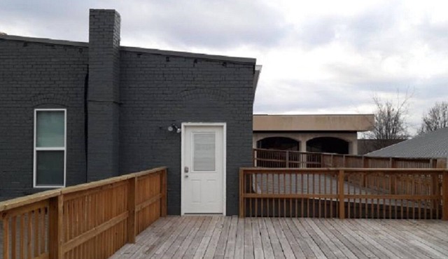 Totally renovated Tell City IN apartment with huge deck above a wine room