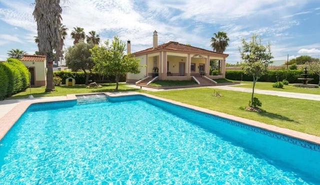 Tourist accommodation. 3 bedrooms. Pool and garden. The Palaces, Seville