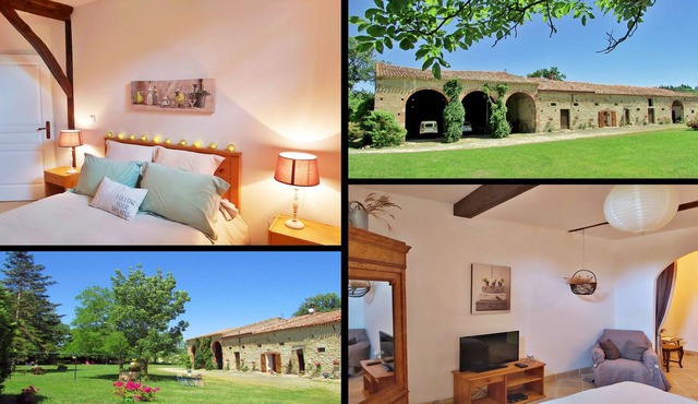 Tournesol: typical 2-person, 1-bedroom gite between Toulouse and Carcassonne