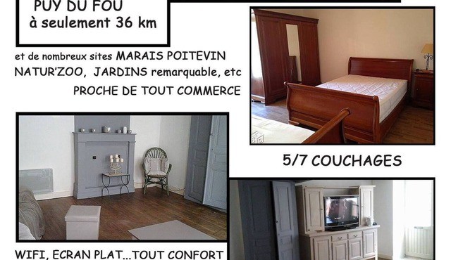 TOWN HOUSE NEAR PUY DU FOU AND VENDEE BEACHES No linen provided