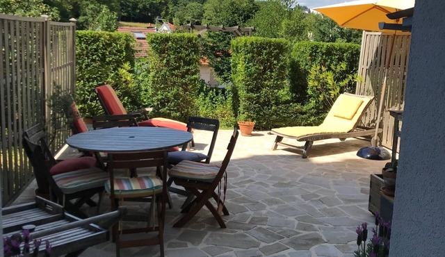 Townhouse at the entrance of the town with terrace and garden