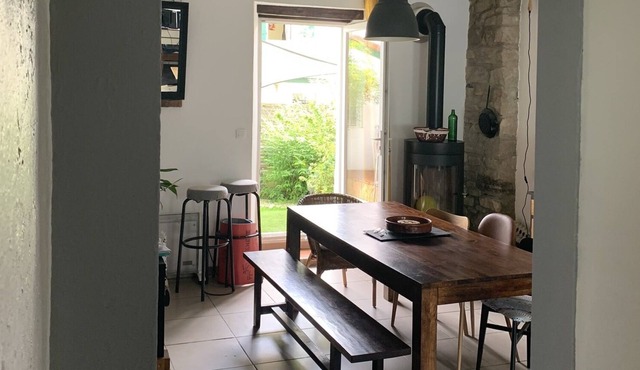 Townhouse with private garden in the heart of Boucau