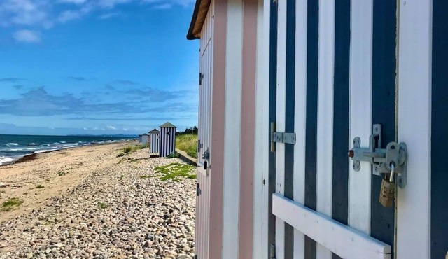 Træhus ved Strand. TV Free House