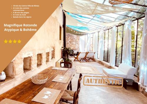 Très Belle rotonde déco Bohème, tennis, parking