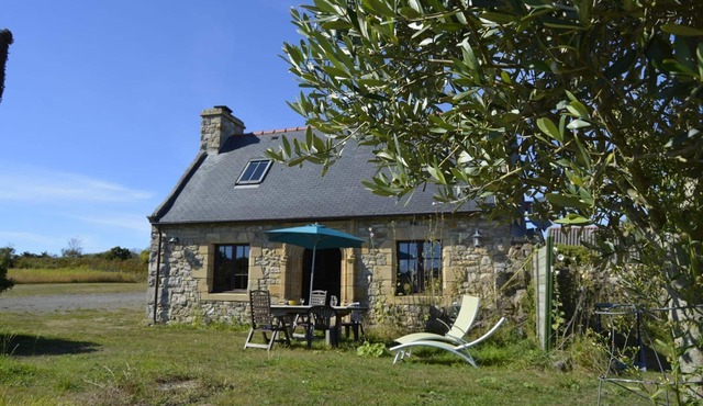 Traditional Breton house next to the village of La Palue