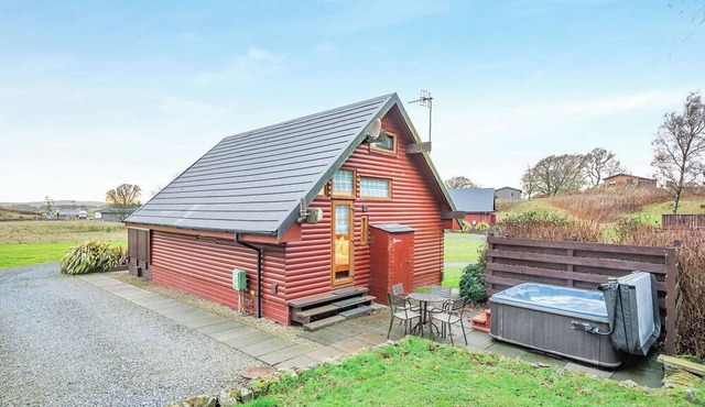 Traditional country style A-frame lodge.